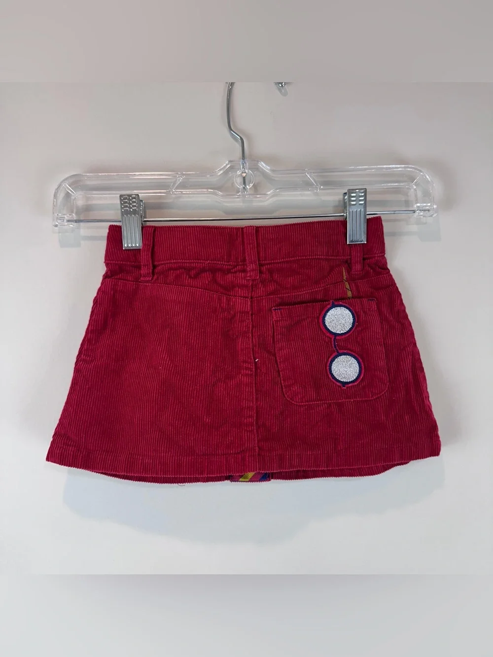 Mini Boden Harry Potter Red Magical Stars Cord Corduroy Skirt Size 2-3 Years